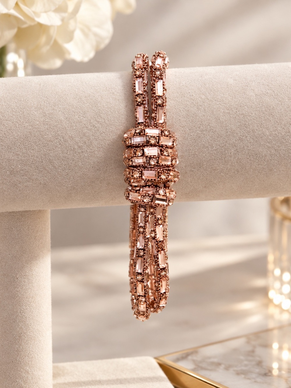 Bach Collection Beaded Bracelet Rose Gold or Gunmetal Choose 1 NWT - Picture 2 of 7